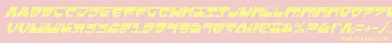 Lovev2ci Font – Yellow Fonts on Pink Background