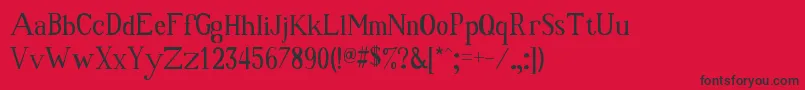 フォントOne47 – 赤い背景に黒い文字