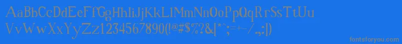 Weitere Informationen zur One47-Schriftart One47-Schriftart – Graue Schriften auf blauem Hintergrund