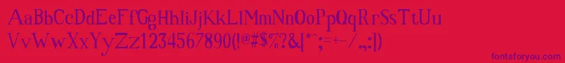 One47 Font – Purple Fonts on Red Background
