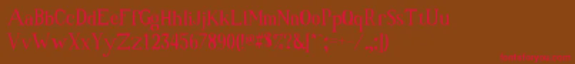 One47 Font – Red Fonts on Brown Background