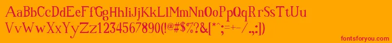 One47 Font – Red Fonts on Orange Background