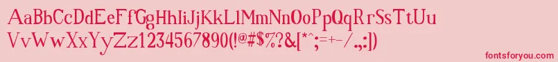 フォントOne47 – ピンクの背景に赤い文字