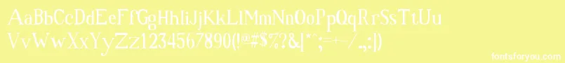 One47 Font – White Fonts on Yellow Background