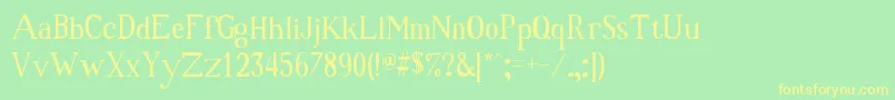 One47 Font – Yellow Fonts on Green Background