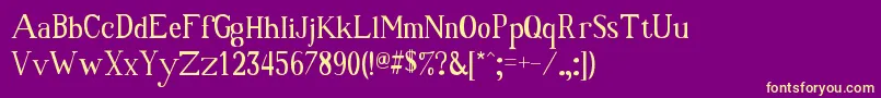 One47 Font – Yellow Fonts on Purple Background