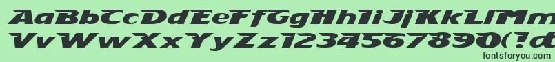 Stingray Font – Black Fonts on Green Background