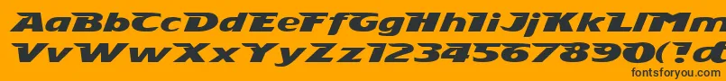 Stingray Font – Black Fonts on Orange Background