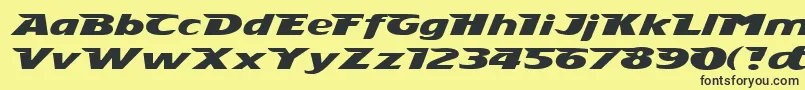 Stingray Font – Black Fonts on Yellow Background