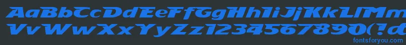 Stingray Font – Blue Fonts on Black Background