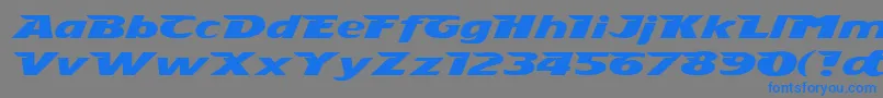 Шрифт Stingray – синие шрифты на сером фоне