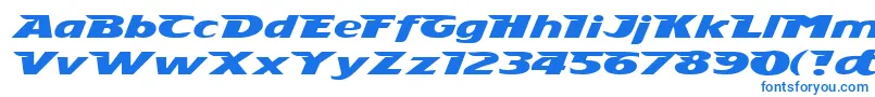 Шрифт Stingray – синие шрифты на белом фоне