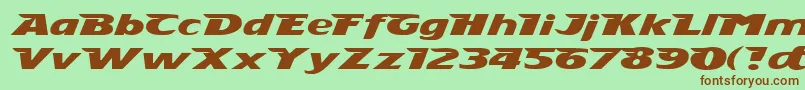 Stingray Font – Brown Fonts on Green Background