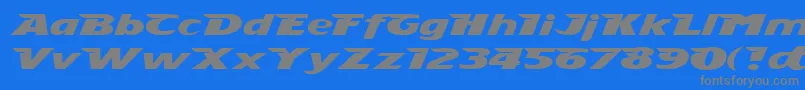 Stingray Font – Gray Fonts on Blue Background