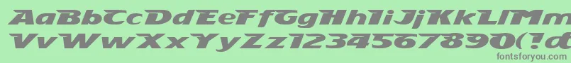 Stingray Font – Gray Fonts on Green Background