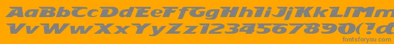 Stingray Font – Gray Fonts on Orange Background