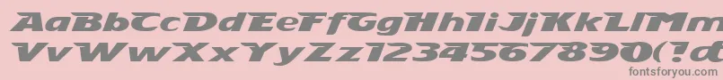 Stingray Font – Gray Fonts on Pink Background