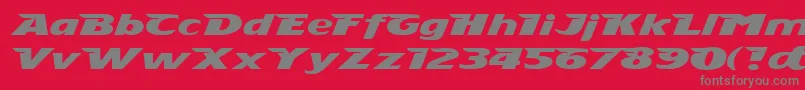 Stingray-Schriftart – Graue Schriften auf rotem Hintergrund