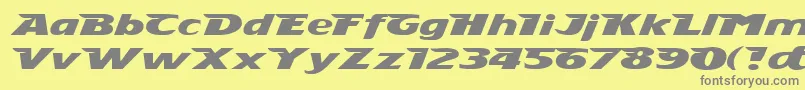 Stingray Font – Gray Fonts on Yellow Background