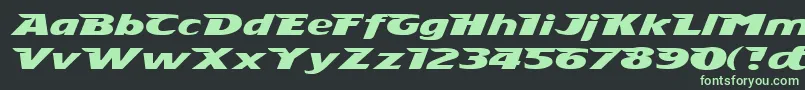 Stingray Font – Green Fonts on Black Background