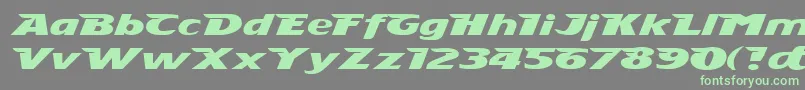 Stingray Font – Green Fonts on Gray Background