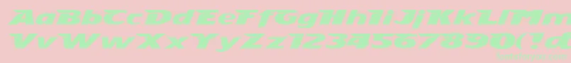 Stingray Font – Green Fonts on Pink Background
