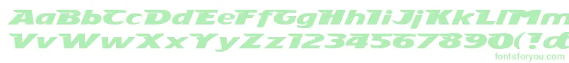 Stingray Font – Green Fonts on White Background