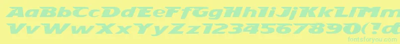 Czcionka Stingray – zielone czcionki na żółtym tle