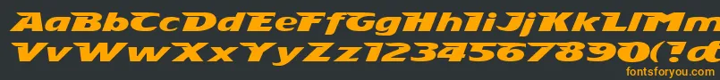 Stingray Font – Orange Fonts on Black Background