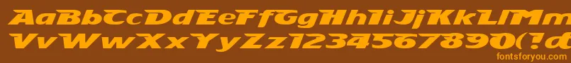 Stingray Font – Orange Fonts on Brown Background