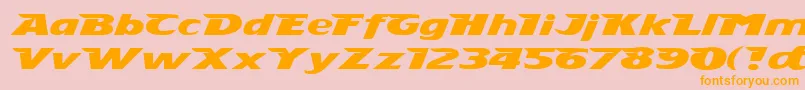 Stingray Font – Orange Fonts on Pink Background