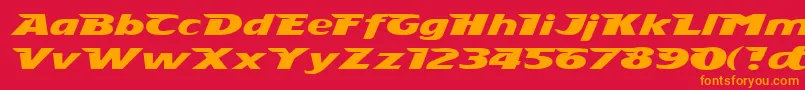 Stingray Font – Orange Fonts on Red Background