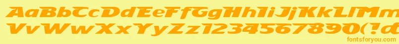 Stingray Font – Orange Fonts on Yellow Background
