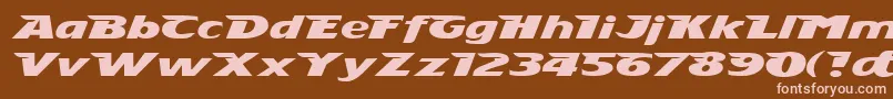 Stingray Font – Pink Fonts on Brown Background