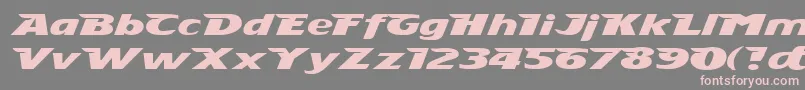 Stingray Font – Pink Fonts on Gray Background