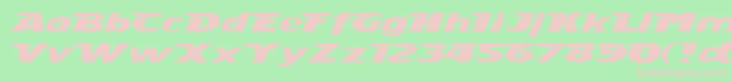 Stingray Font – Pink Fonts on Green Background
