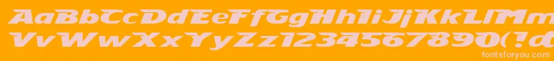 Stingray Font – Pink Fonts on Orange Background