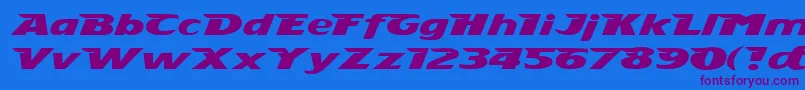 Stingray Font – Purple Fonts on Blue Background