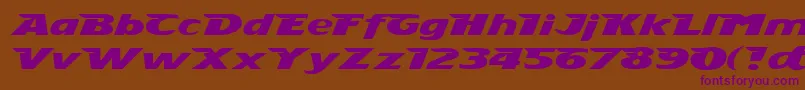 Stingray Font – Purple Fonts on Brown Background