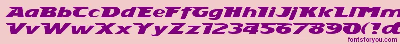 Stingray Font – Purple Fonts on Pink Background