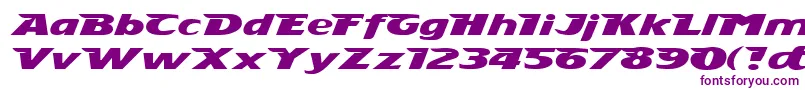 Stingray Font – Purple Fonts on White Background