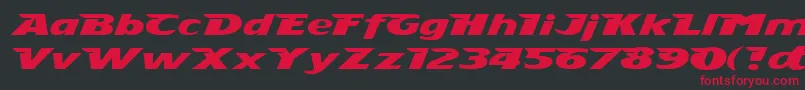 Stingray Font – Red Fonts on Black Background