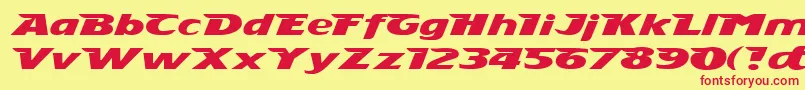 Stingray Font – Red Fonts on Yellow Background