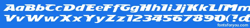 Stingray Font – White Fonts on Blue Background
