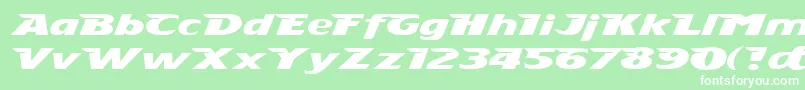 フォントStingray – 緑の背景に白い文字