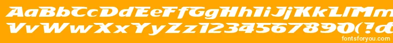 Stingray Font – White Fonts on Orange Background