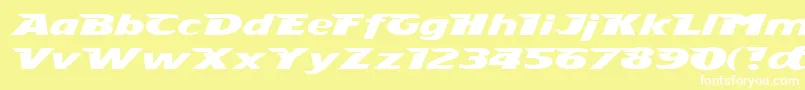 Stingray Font – White Fonts on Yellow Background
