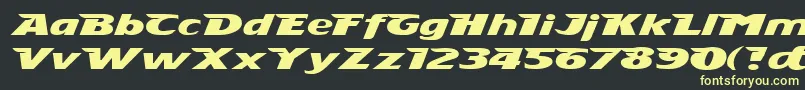 Stingray Font – Yellow Fonts on Black Background