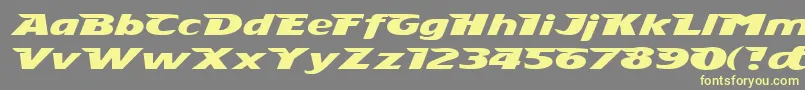 Stingray Font – Yellow Fonts on Gray Background