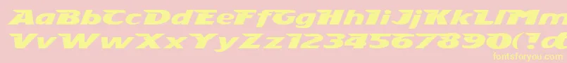 Stingray Font – Yellow Fonts on Pink Background